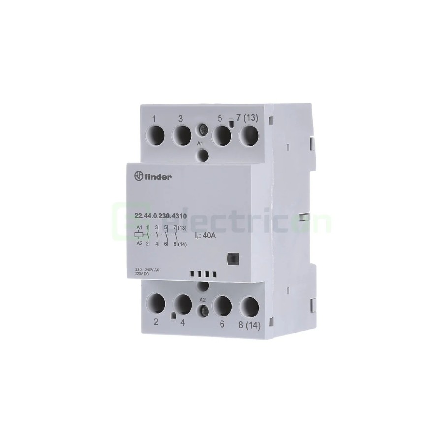 Contactor modular 4P 3M 40A 4ND 230V 22.44 - Finder 22.44.0.230.4310
