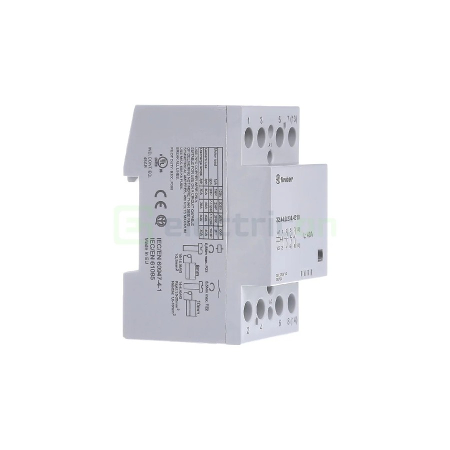 Contactor modular 4P 3M 40A 4ND 230V 22.44 - Finder 22.44.0.230.4310