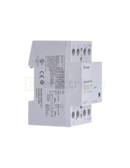 Contactor modular 4P 3M 40A 4ND 230V 22.44 - Finder 22.44.0.230.4310