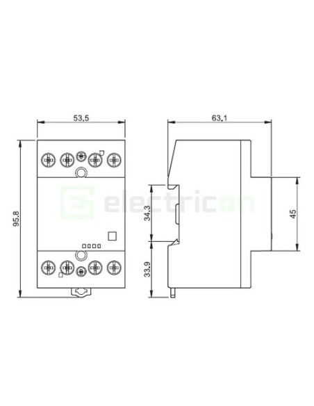 Contactor modular 4P 3M 40A 4ND 230V 22.44 - Finder 22.44.0.230.4310