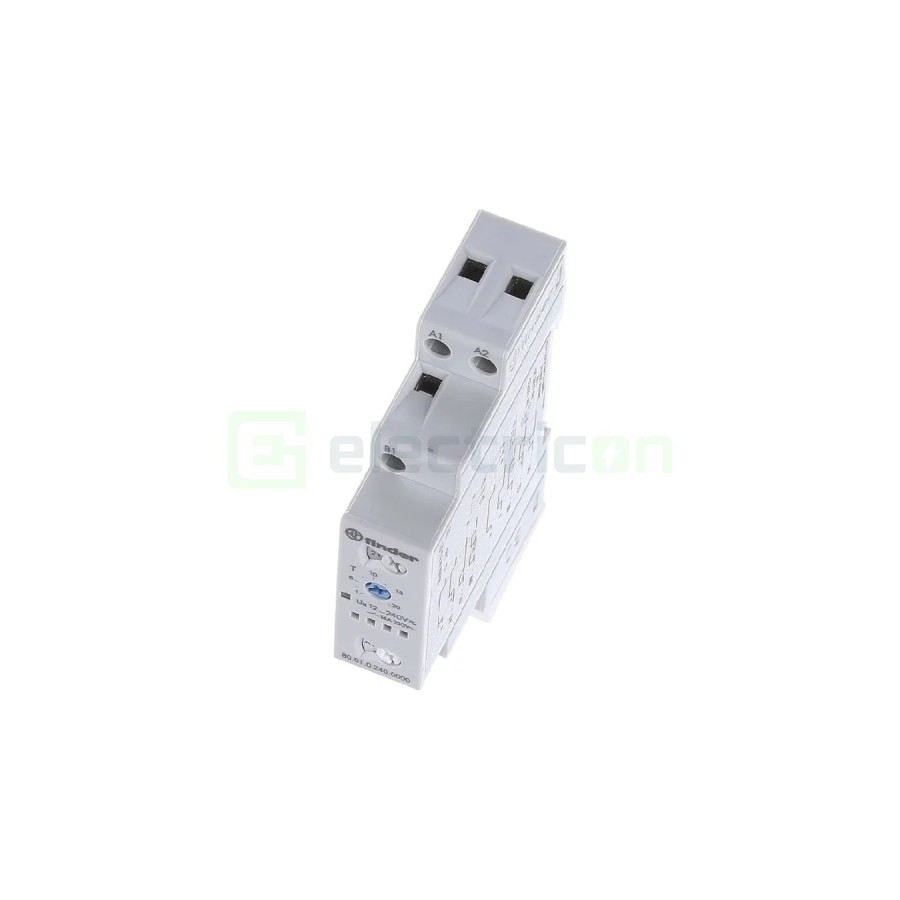 Releu de timp - temporizare - multifuncțional 12-240VAC/DC 6 funcții 1ND 16A - Finder - 80.01.0.240.0000