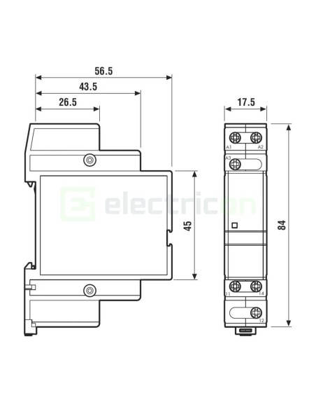 Releu control și monitorizare tensiune trifazat - reglabil 208-480VAC - 1ND 6A 1.5kVA - Finder 70.61.8.400.0000