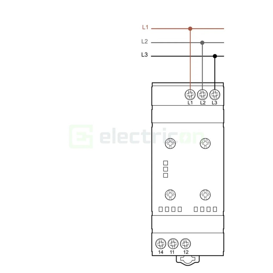 Releu control tensiune - trifazat - reglabil 300-480VAC 1ND 6A 1.5kVA - Finder 70.31.8.400.2022