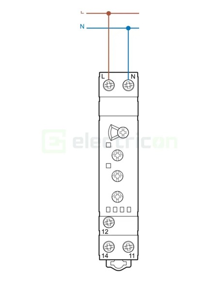 Releu control tensiune - monofazat reglabil 170-270VAC 1ND 10A 2.5kVA - Finder 70.11.8.230.2022
