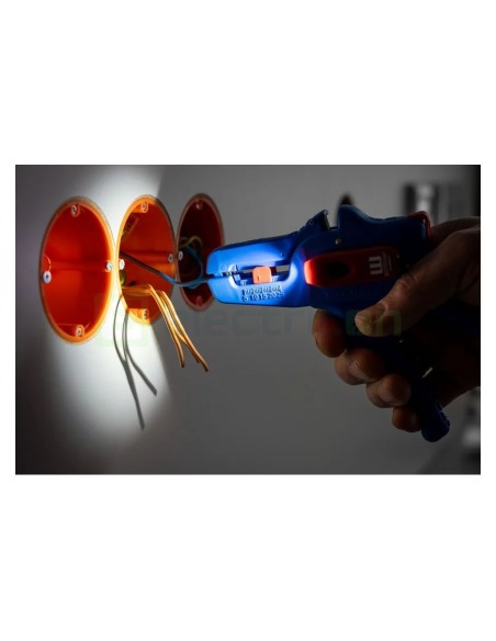 Clește dezizolator - Nr. 5 Pro LED - 0,2 - 16 mm², cu iluminare LED, albastru - Weicon 10101937