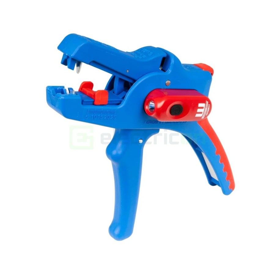 Clește dezizolator - Nr. 5 Pro LED - 0,2 - 16 mm², cu iluminare LED, albastru - Weicon 10101937