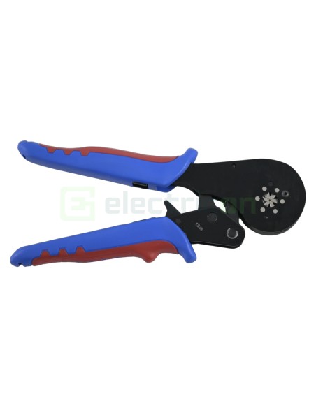 Clește de sertizare pentru pini terminali max 16 mm² - sertizare HEX (hexagonală), albastru - Weicon 51100013 (10100513)