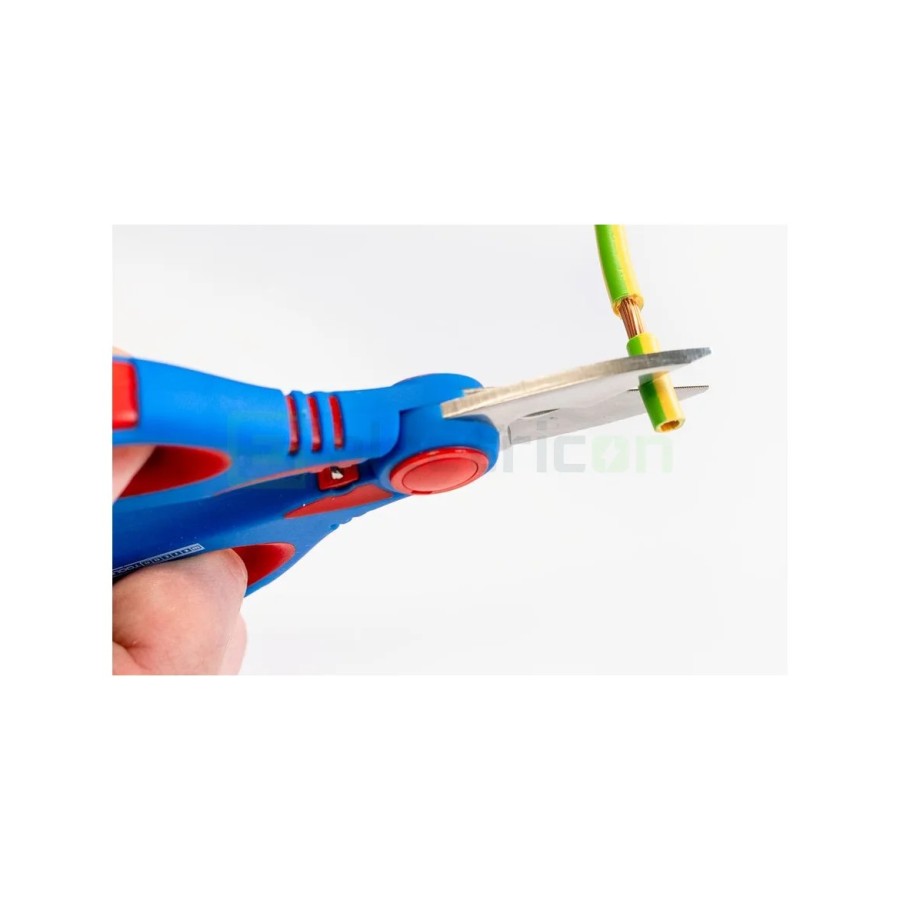 Foarfecă electrician - tăiere și dezizolare Cu-Al - sertizare ferule 0,5 - 6 mm² - Weicon 51100025 (10100025)