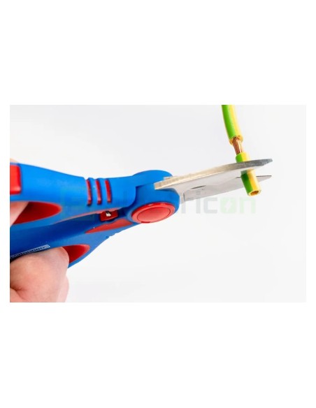 Foarfecă electrician - tăiere și dezizolare Cu-Al - sertizare ferule 0,5 - 6 mm² - Weicon 51100025 (10100025)