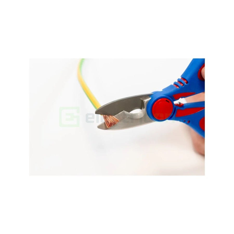 Foarfecă electrician - tăiere și dezizolare Cu-Al - sertizare ferule 0,5 - 6 mm² - Weicon 51100025 (10100025)