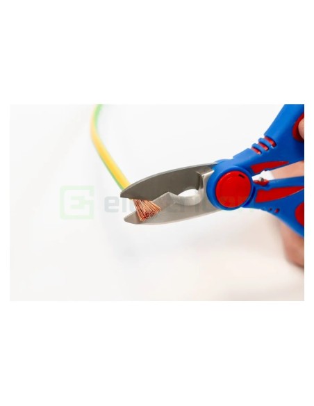 Foarfecă electrician - tăiere și dezizolare Cu-Al - sertizare ferule 0,5 - 6 mm² - Weicon 51100025 (10100025)