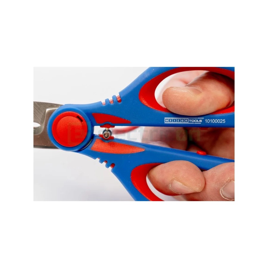 Foarfecă electrician - tăiere și dezizolare Cu-Al - sertizare ferule 0,5 - 6 mm² - Weicon 51100025 (10100025)