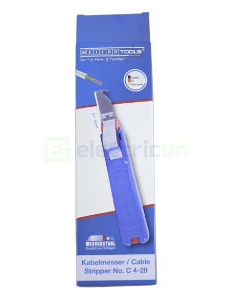 Cuțit dezizolat cablu - C 4 - 28 - Ø 4 - 28 mm, lamă cârlig și capac - Weicon 50051328 (10051159)