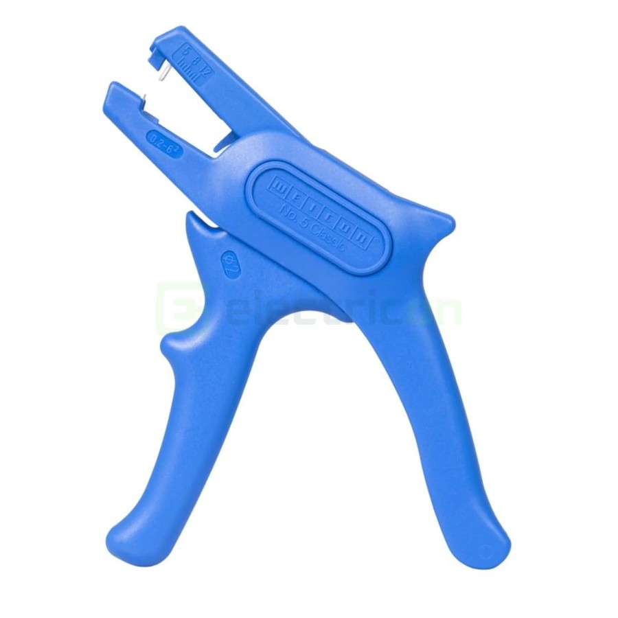 Clește dezizolator - Nr. 5 Classic - conductori lițați și solizi - 0,2-6 mm² - albastru - Weicon 10056659