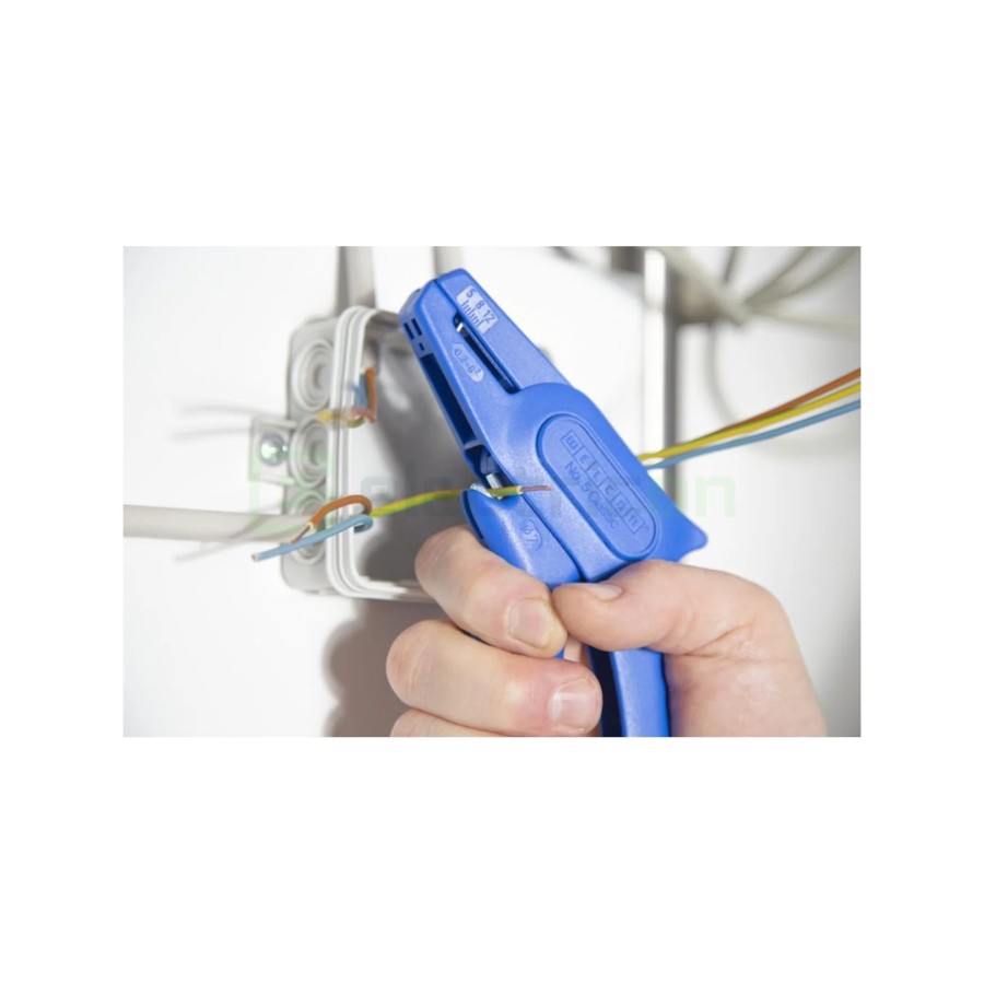 Clește dezizolator - Nr. 5 Classic - conductori lițați și solizi - 0,2-6 mm² - albastru - Weicon 10056659