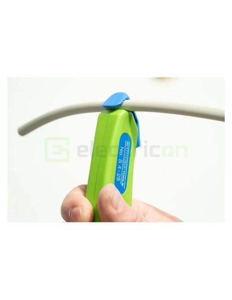 Cuțit dezizolat cablu - S 4 - 28 - Ø 4 - 28 mm, lamă cârlig retractabilă, verde - Weicon 50054328 (10061987)