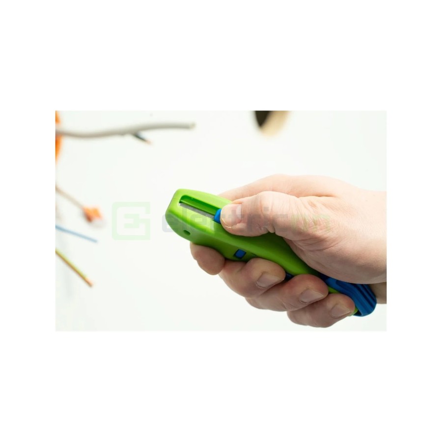 Cuțit dezizolat cablu - S 4 - 28 - Ø 4 - 28 mm, lamă cârlig retractabilă, verde - Weicon 50054328 (10061987)