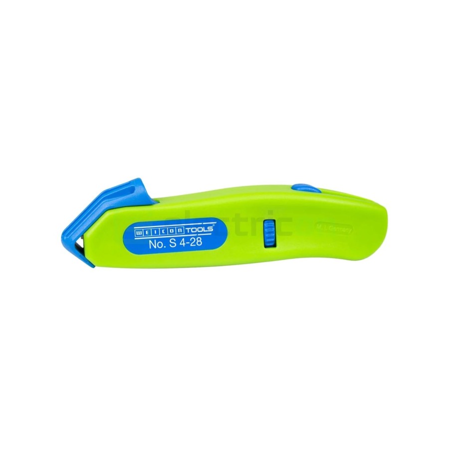 Cuțit dezizolat cablu - S 4 - 28 - Ø 4 - 28 mm, lamă cârlig retractabilă, verde - Weicon 50054328 (10061987)