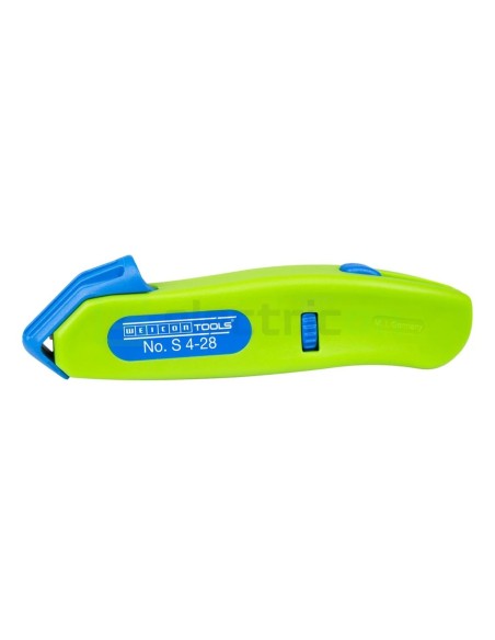 Cuțit dezizolat cablu - S 4 - 28 - Ø 4 - 28 mm, lamă cârlig retractabilă, verde - Weicon 50054328 (10061987)
