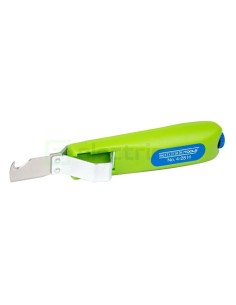 Cuțit dezizolat cablu - 4 - 28 H - Ø 4 - 28 mm, lamă cârlig și capac, verde - Weicon 50053328 (10061991)