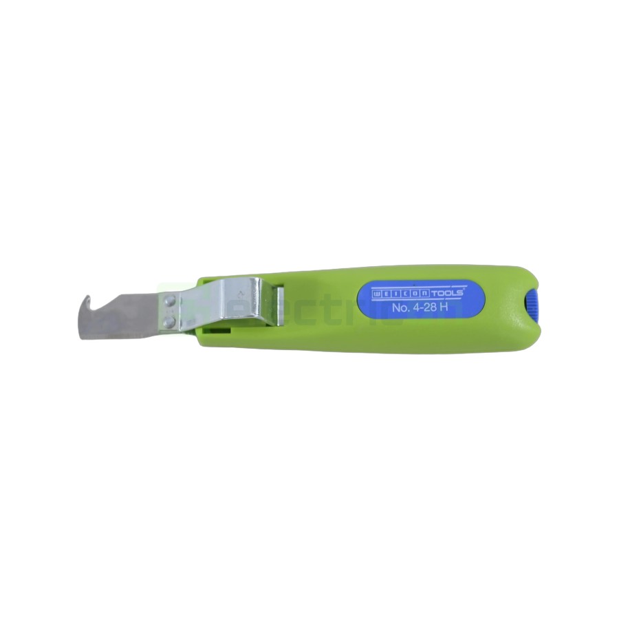 Cuțit dezizolat cablu - 4 - 28 H - Ø 4 - 28 mm, lamă cârlig și capac, verde - Weicon 50053328 (10061991)