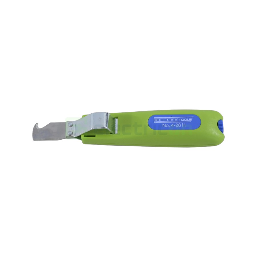 Cuțit dezizolat cablu - 4 - 28 H - Ø 4 - 28 mm, lamă cârlig și capac, verde - Weicon 50053328 (10061991)