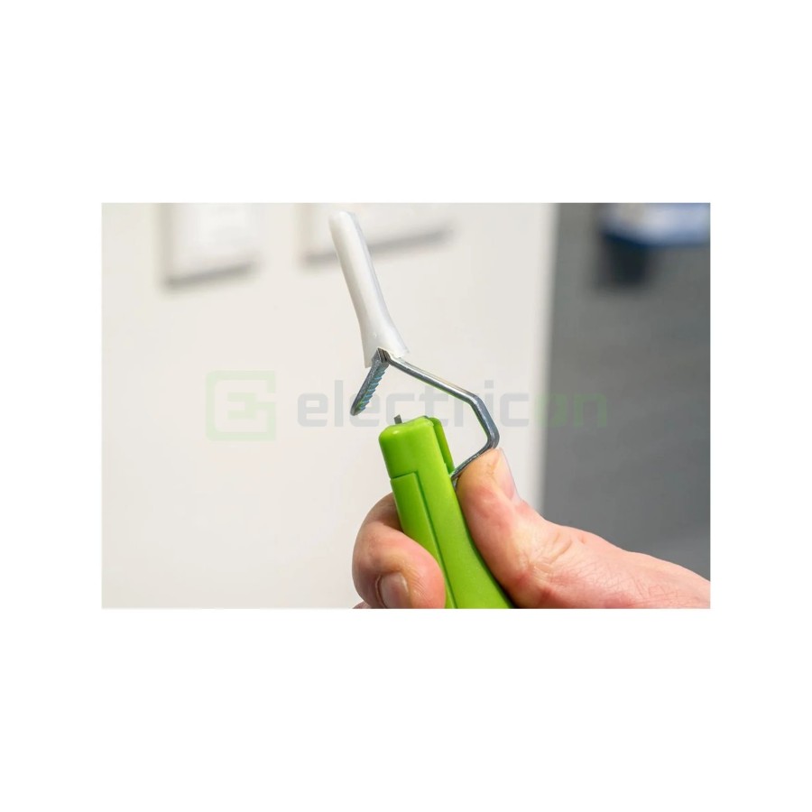 Cuțit dezizolat cablu - 4 - 28 H - Ø 4 - 28 mm, lamă cârlig și capac, verde - Weicon 50053328 (10061991)