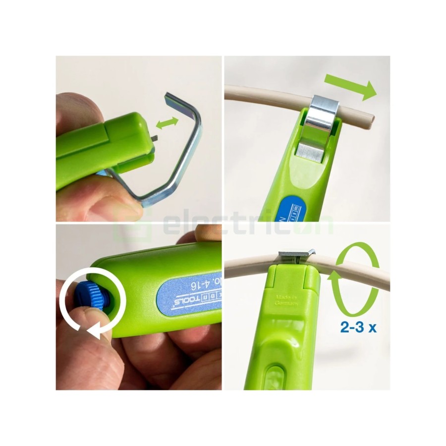 Cuțit dezizolat cablu - Nr. 4 - 16 - Ø 4 - 16 mm, verde - Weicon 50050116 (10061993)