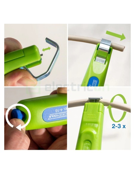 Cuțit dezizolat cablu - Nr. 4 - 16 - Ø 4 - 16 mm, verde - Weicon 50050116 (10061993)