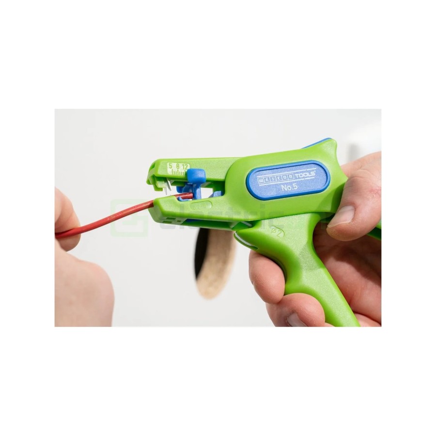 Clește dezizolator - Nr. 5 - conductori lițați și solizi - 0,2-6 mm² - verde - Weicon 10061997