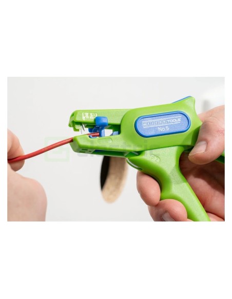 Clește dezizolator - Nr. 5 - conductori lițați și solizi - 0,2-6 mm² - verde - Weicon 10061997