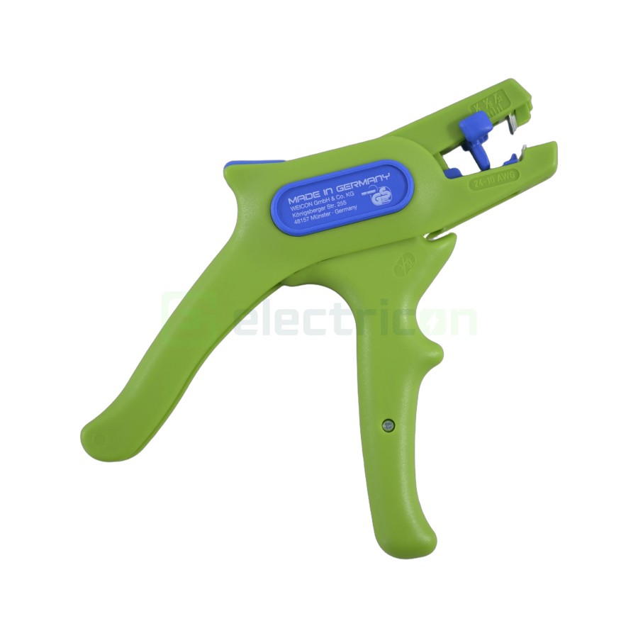 Clește dezizolator - Nr. 5 - conductori lițați și solizi - 0,2-6 mm² - verde - Weicon 10061997