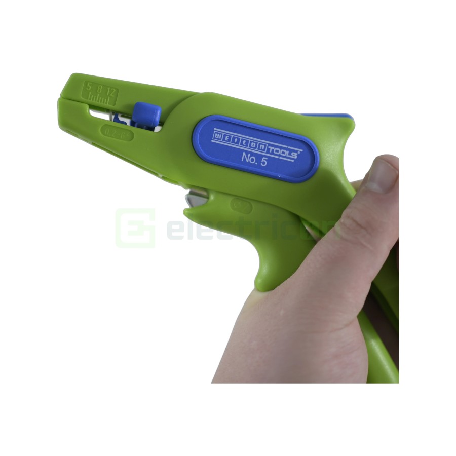 Clește dezizolator - Nr. 5 - conductori lițați și solizi - 0,2-6 mm² - verde - Weicon 10061997