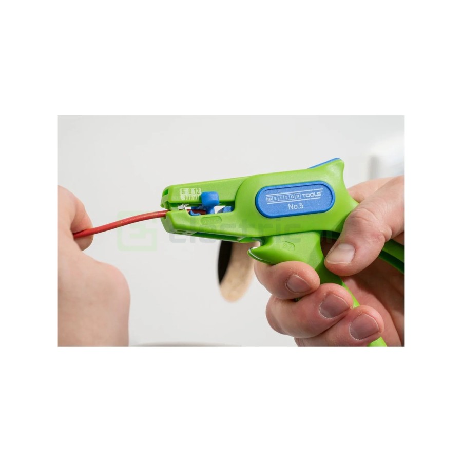 Clește dezizolator - Nr. 5 - conductori lițați și solizi - 0,2-6 mm² - verde - Weicon 10061997