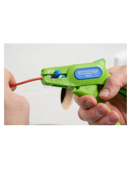 Clește dezizolator - Nr. 5 - conductori lițați și solizi - 0,2-6 mm² - verde - Weicon 10061997