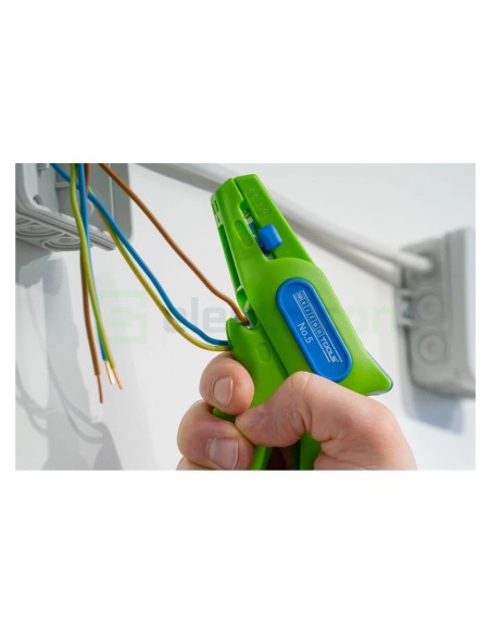 Clește dezizolator - Nr. 5 - conductori lițați și solizi - 0,2-6 mm² - verde - Weicon 10061997