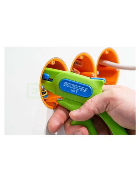 Clește dezizolator - Nr. 5 - conductori lițați și solizi - 0,2-6 mm² - verde - Weicon 10061997