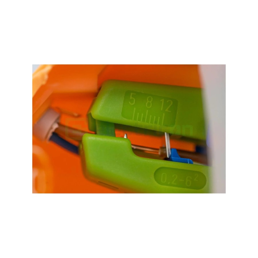 Clește dezizolator - Nr. 5 - conductori lițați și solizi - 0,2-6 mm² - verde - Weicon 10061997