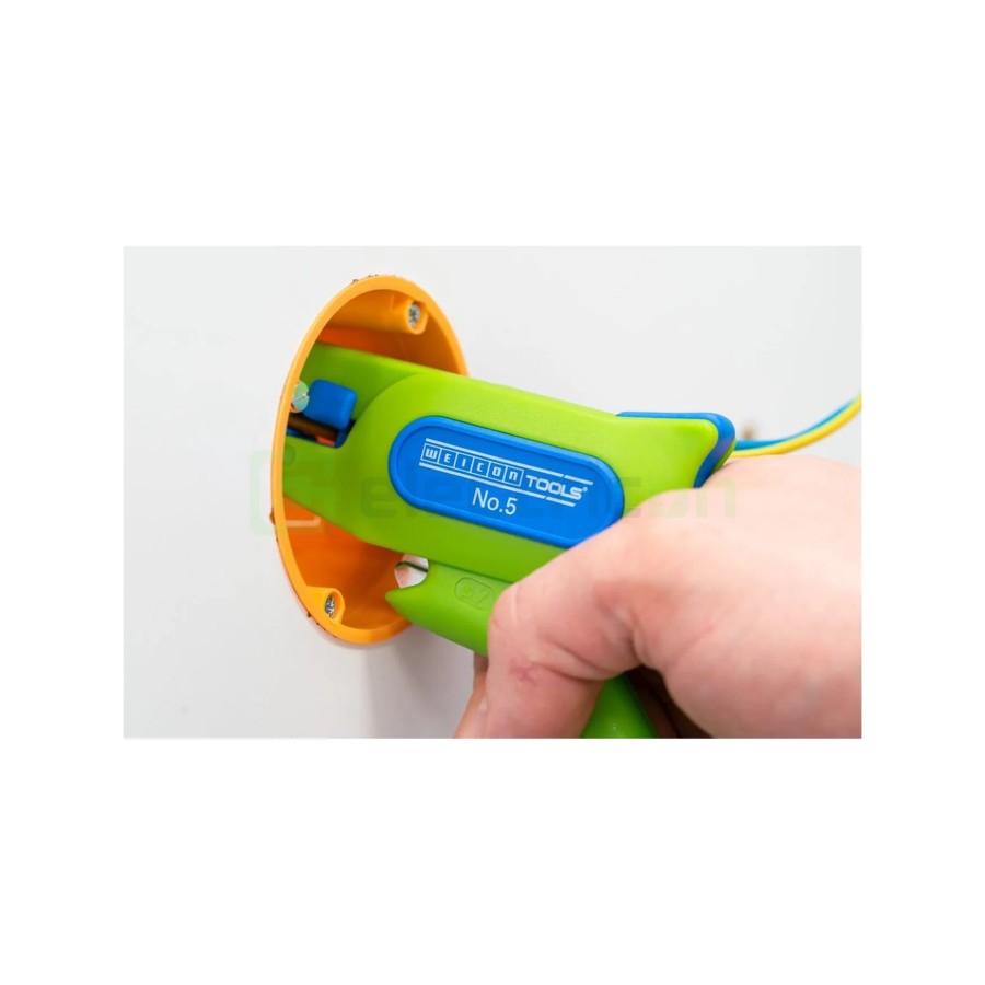 Clește dezizolator - Nr. 5 - conductori lițați și solizi - 0,2-6 mm² - verde - Weicon 10061997