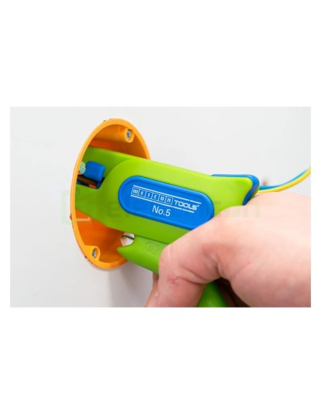 Clește dezizolator - Nr. 5 - conductori lițați și solizi - 0,2-6 mm² - verde - Weicon 10061997