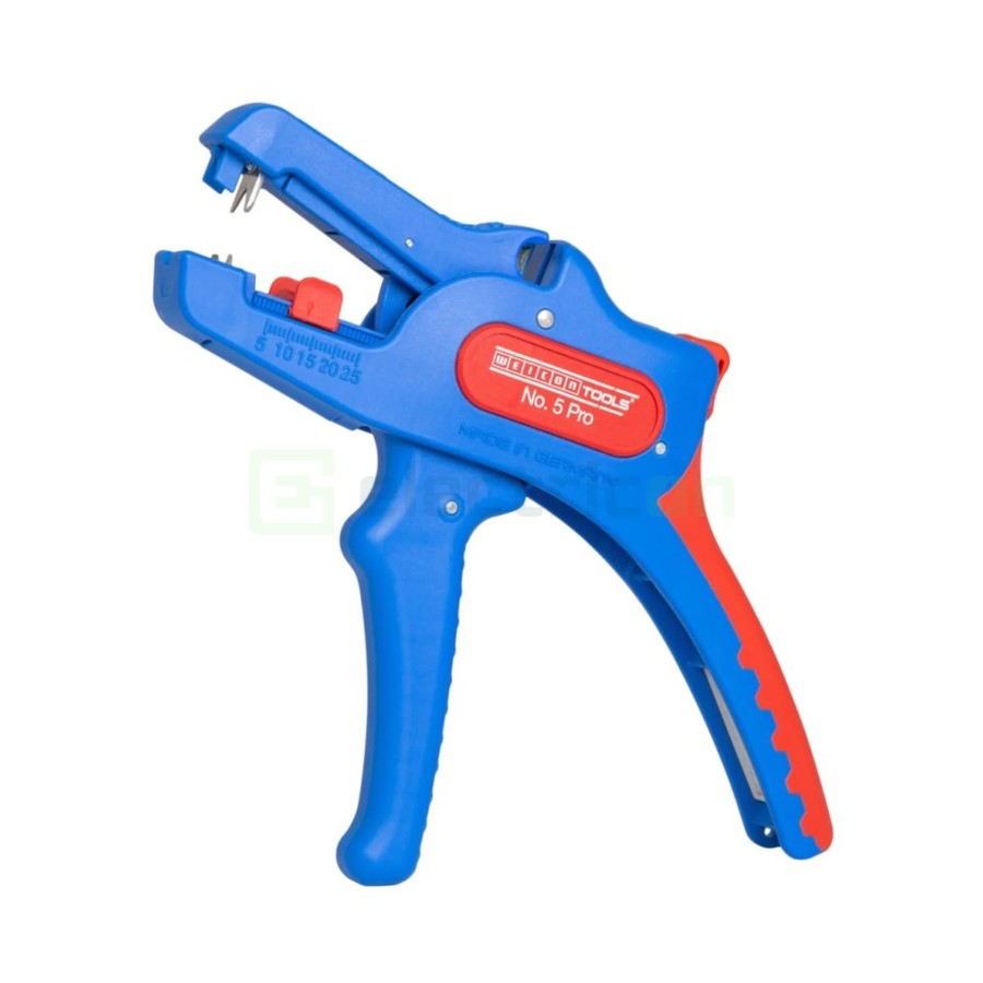 Clește dezizolator - Nr. 5 Pro - conductori lițați și solizi - 0,2-16 mm² - albastru - Weicon 10062070