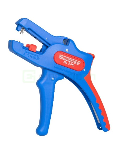 Clește dezizolator - Nr. 5 Pro - conductori lițați și solizi - 0,2-16 mm² - albastru - Weicon 10062070
