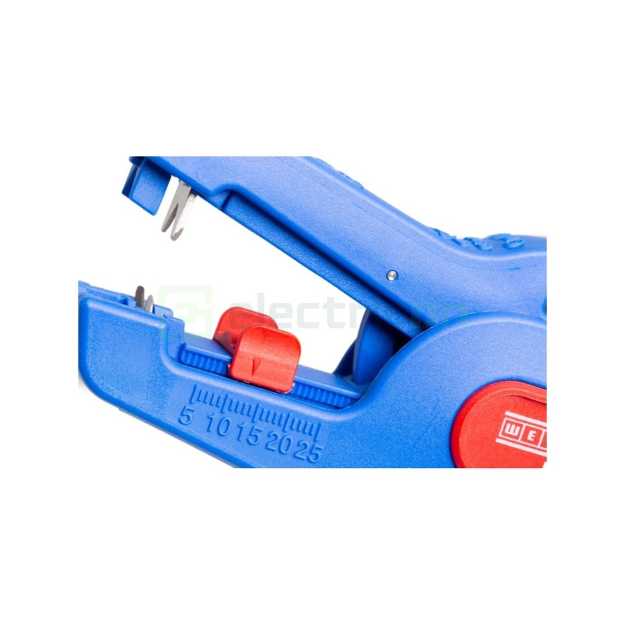 Clește dezizolator - Nr. 5 Pro - conductori lițați și solizi - 0,2-16 mm² - albastru - Weicon 10062070
