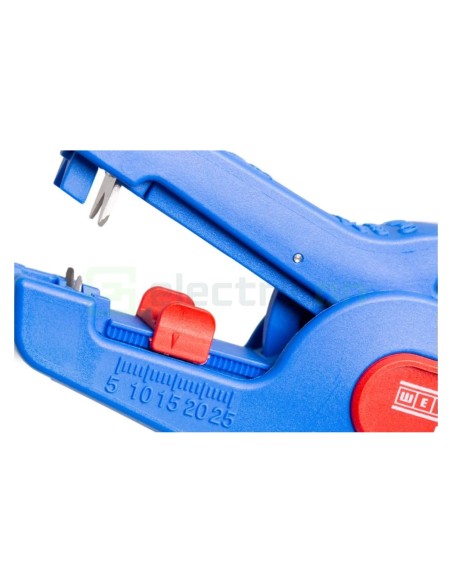 Clește dezizolator - Nr. 5 Pro - conductori lițați și solizi - 0,2-16 mm² - albastru - Weicon 10062070