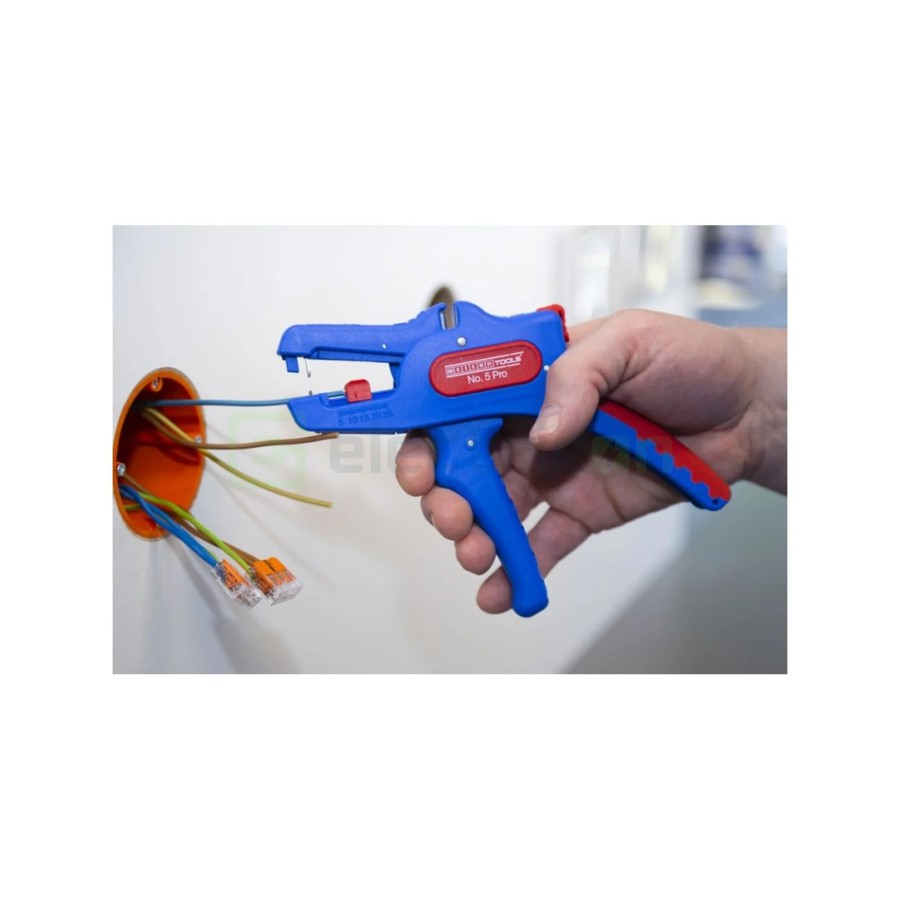 Clește dezizolator - Nr. 5 Pro - conductori lițați și solizi - 0,2-16 mm² - albastru - Weicon 10062070