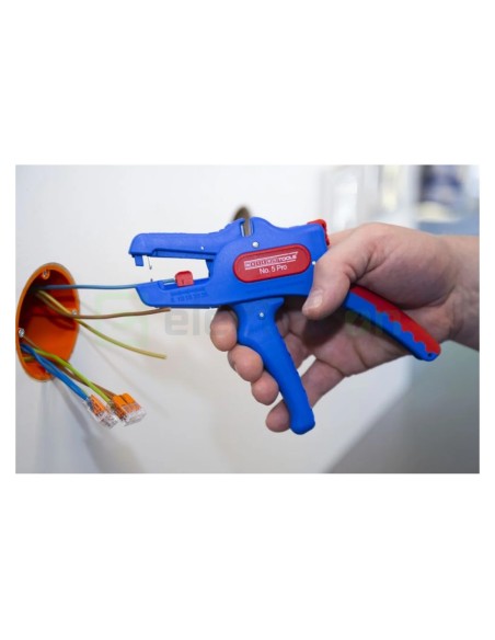 Clește dezizolator - Nr. 5 Pro - conductori lițați și solizi - 0,2-16 mm² - albastru - Weicon 10062070