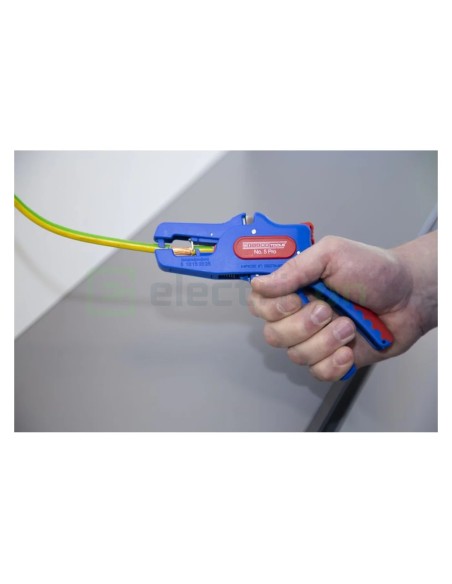 Clește dezizolator - Nr. 5 Pro - conductori lițați și solizi - 0,2-16 mm² - albastru - Weicon 10062070