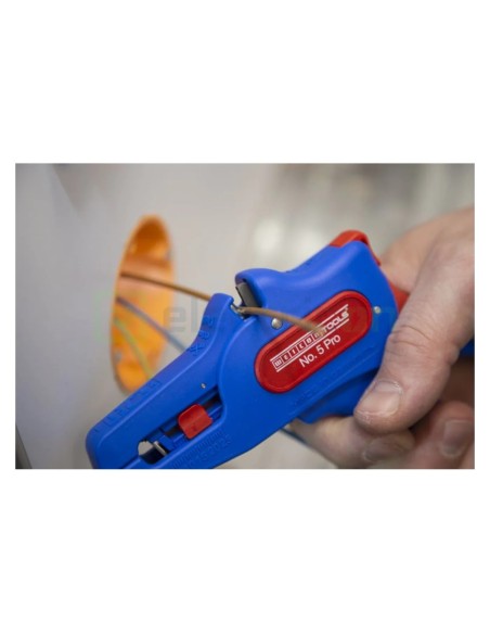 Clește dezizolator - Nr. 5 Pro - conductori lițați și solizi - 0,2-16 mm² - albastru - Weicon 10062070