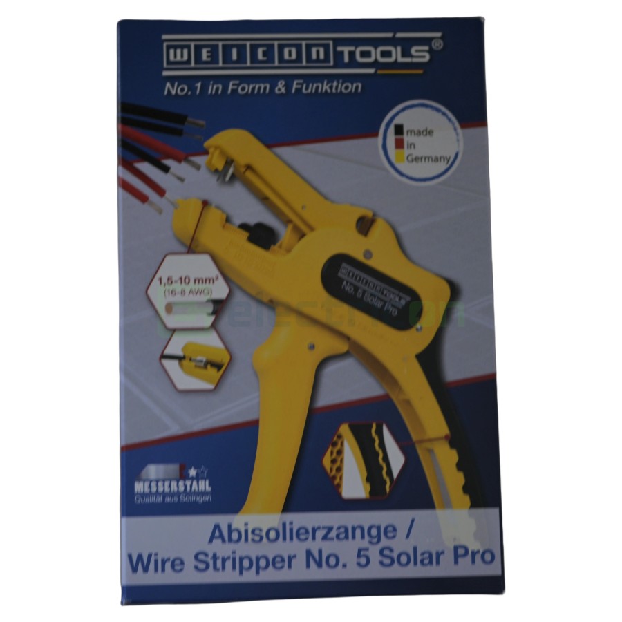 Clește dezizolator - Pro Solar - cabluri fotovoltaice - 1,5-10 mm² - albastru - Weicon 51002007