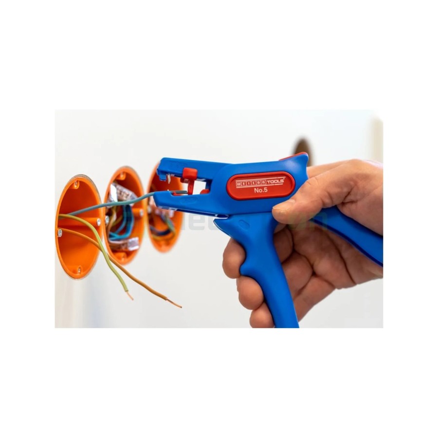 Clește dezizolator - Nr. 5 - conductori lițați și solizi - 0,2-6 mm² - albastru Weicon 10006786